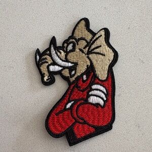 Red Elephant Embroidered Patch